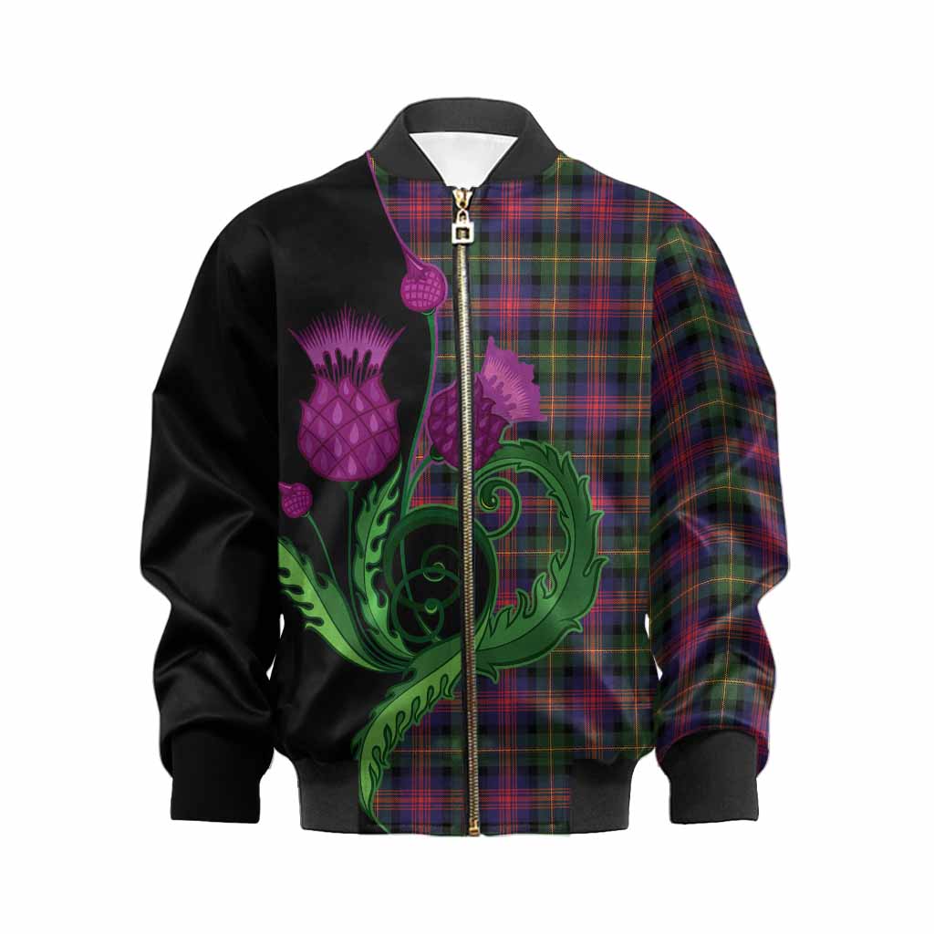 Logan Tartan Kid Bomber Jacket Traditional Scottish Thistle