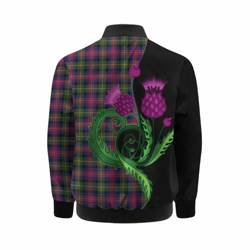 Logan Tartan Kid Bomber Jacket Traditional Scottish Thistle