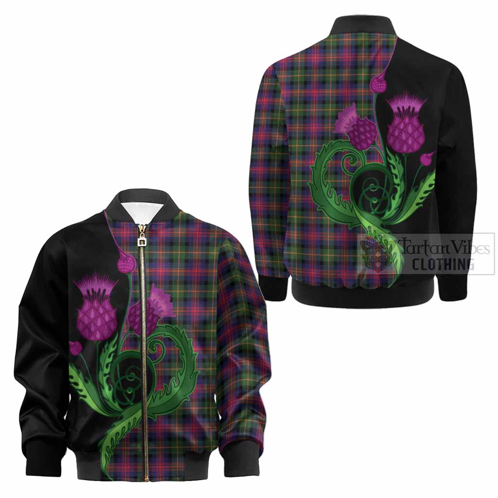 Logan Tartan Kid Bomber Jacket Traditional Scottish Thistle