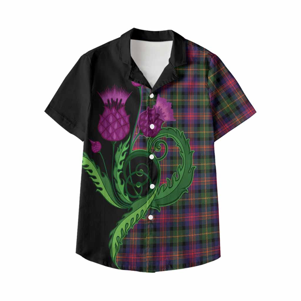 Logan Tartan Kid Hawaiian Shirt Traditional Scottish Thistle