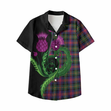 Logan Tartan Kid Hawaiian Shirt Traditional Scottish Thistle