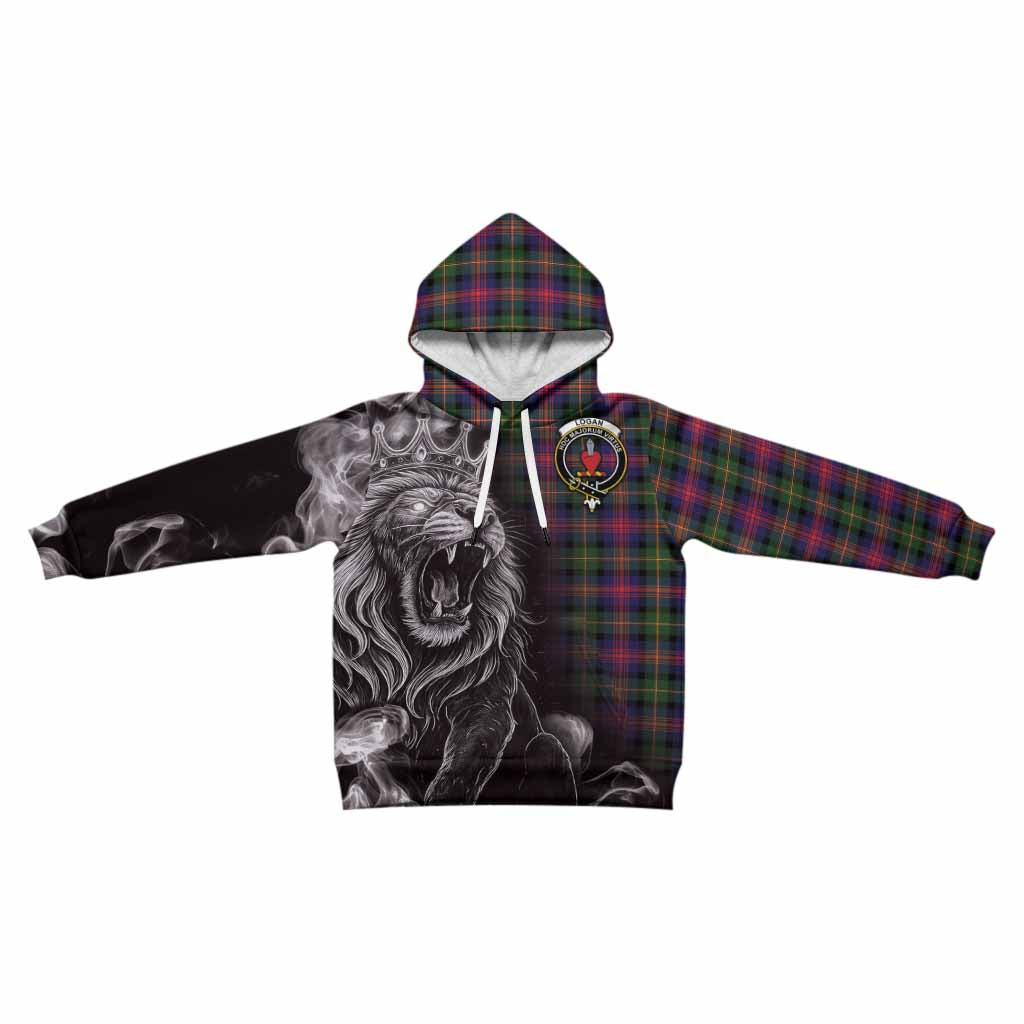 Logan Tartan Kid Hoodie Roaring Lion Heritage