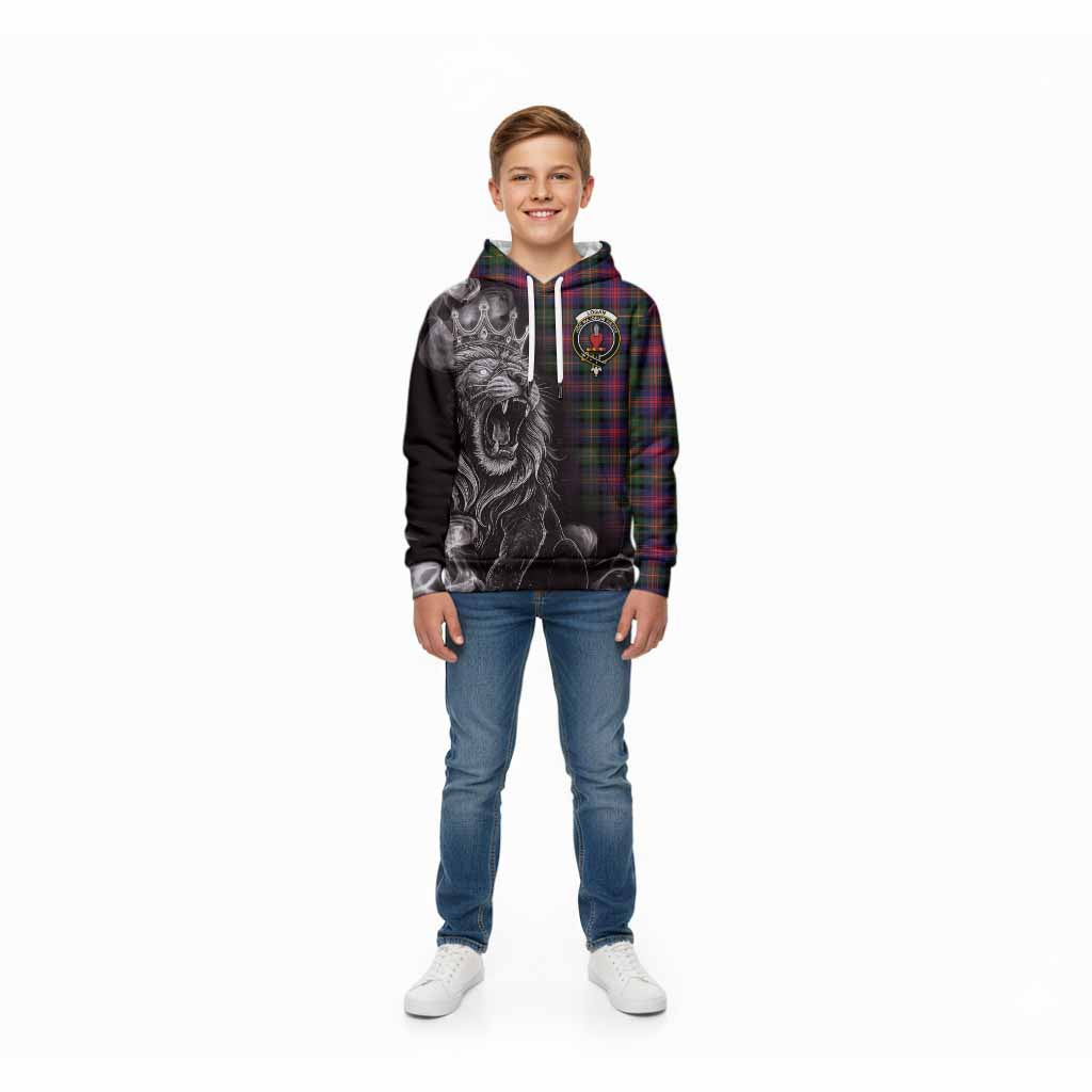 Logan Tartan Kid Hoodie Roaring Lion Heritage
