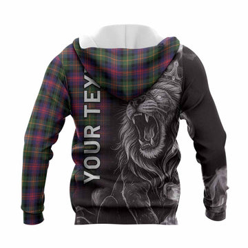 Logan Tartan Knitted Hoodie Roaring Lion Heritage