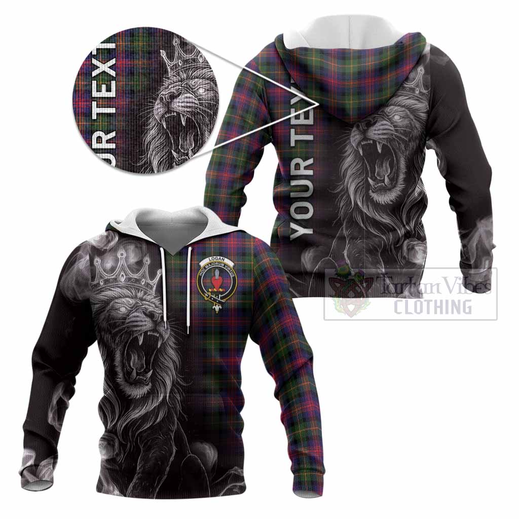 Logan Tartan Knitted Hoodie Roaring Lion Heritage
