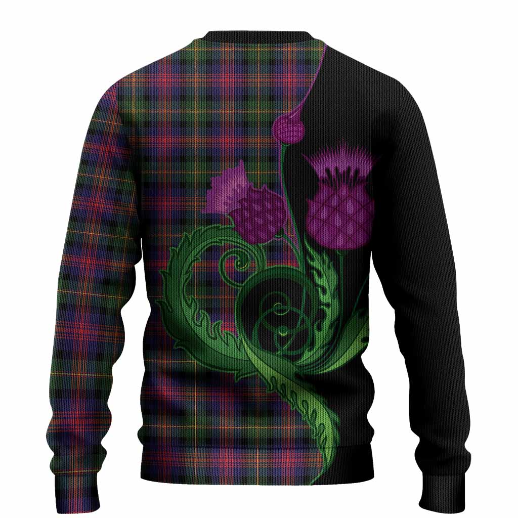 Logan Tartan Knitted Sweater Traditional Scottish Thistle