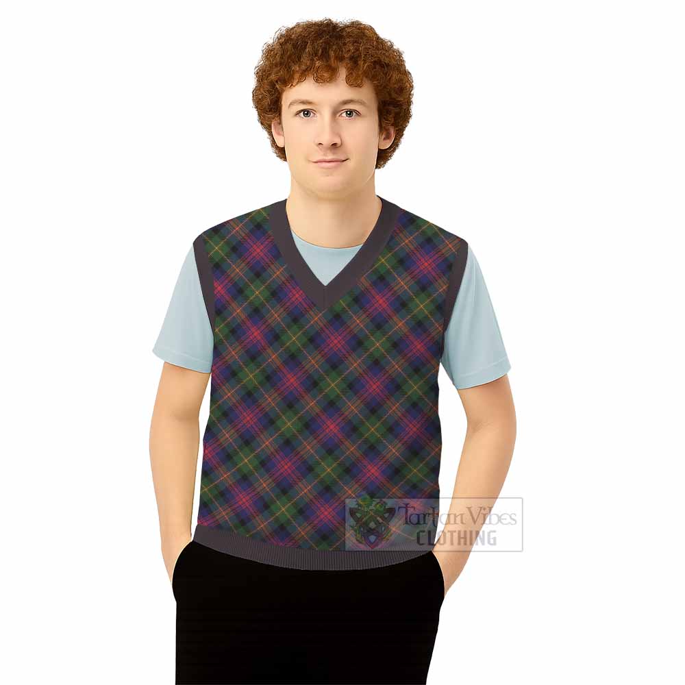 Logan Tartan  Knitted V-Neck Vest Cross Style
