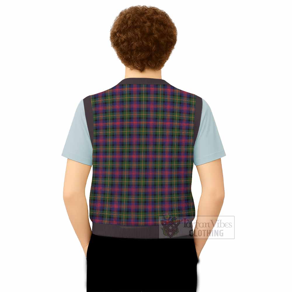 Logan Tartan Knitted V-Neck Vest with Family Crest - Tartan Vibes Clothing