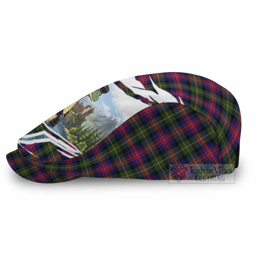 Logan Tartan Loch Ness Monster Scottish Heritage Art Flat Cap, Jeff Cap