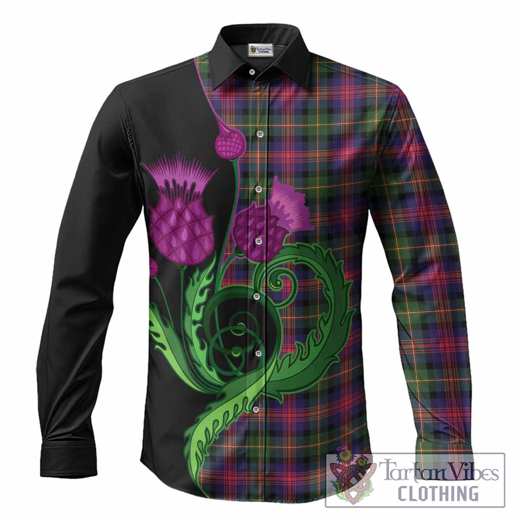 Logan Tartan Long Sleeve Button Shirts Traditional Scottish Thistle