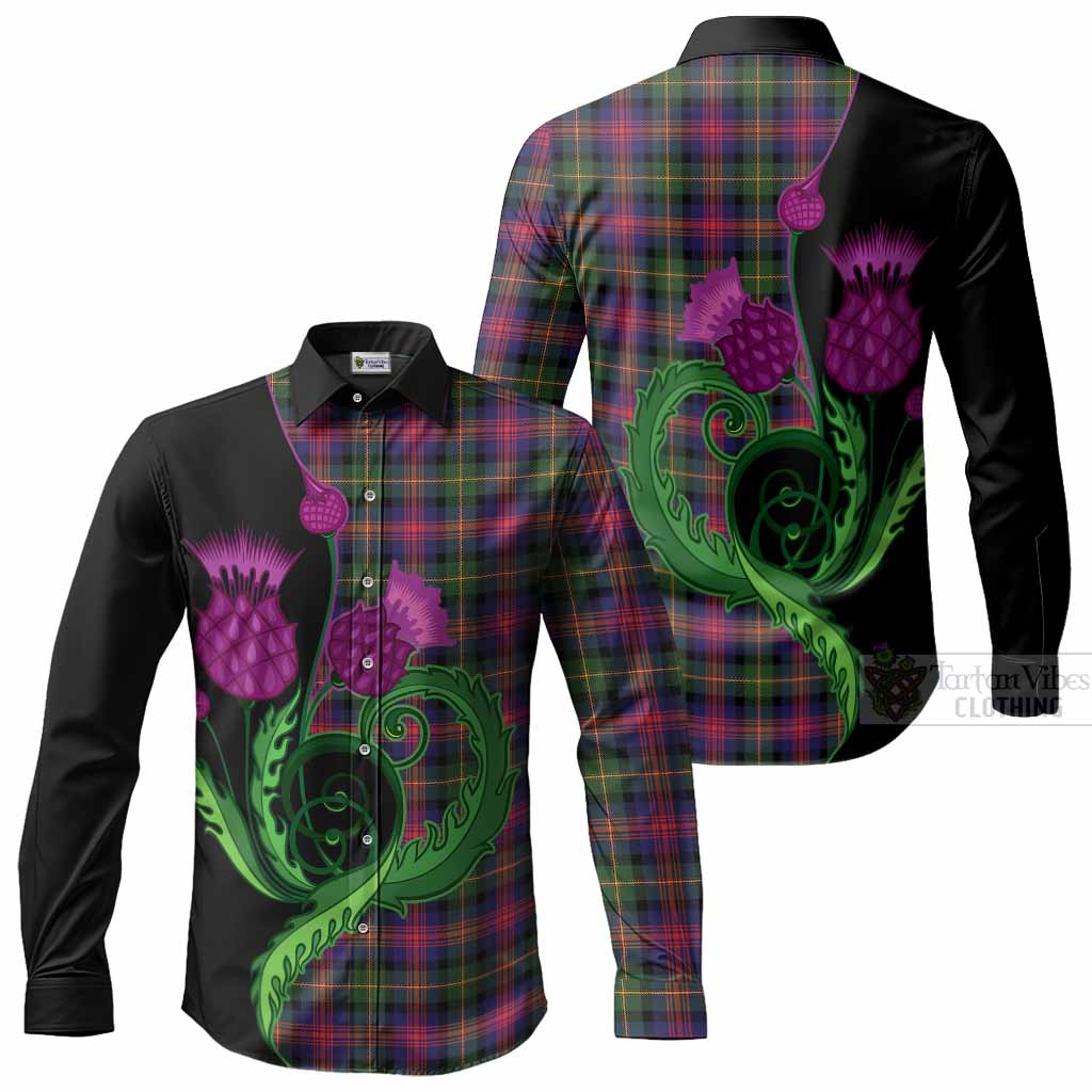 Logan Tartan Long Sleeve Button Shirts Traditional Scottish Thistle