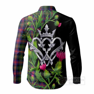 Logan Tartan Luckenbooth Long Sleeve Button Shirts Silver Heart Crown Thistle Floral - Tartan Vibes Clothing