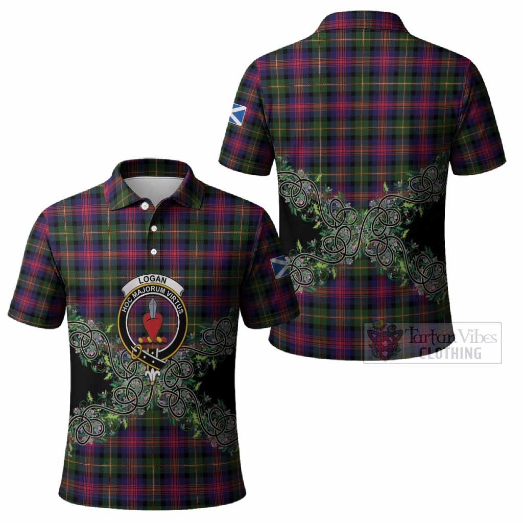 Logan Tartan Polo Shirt Thistle Scottish Spirit