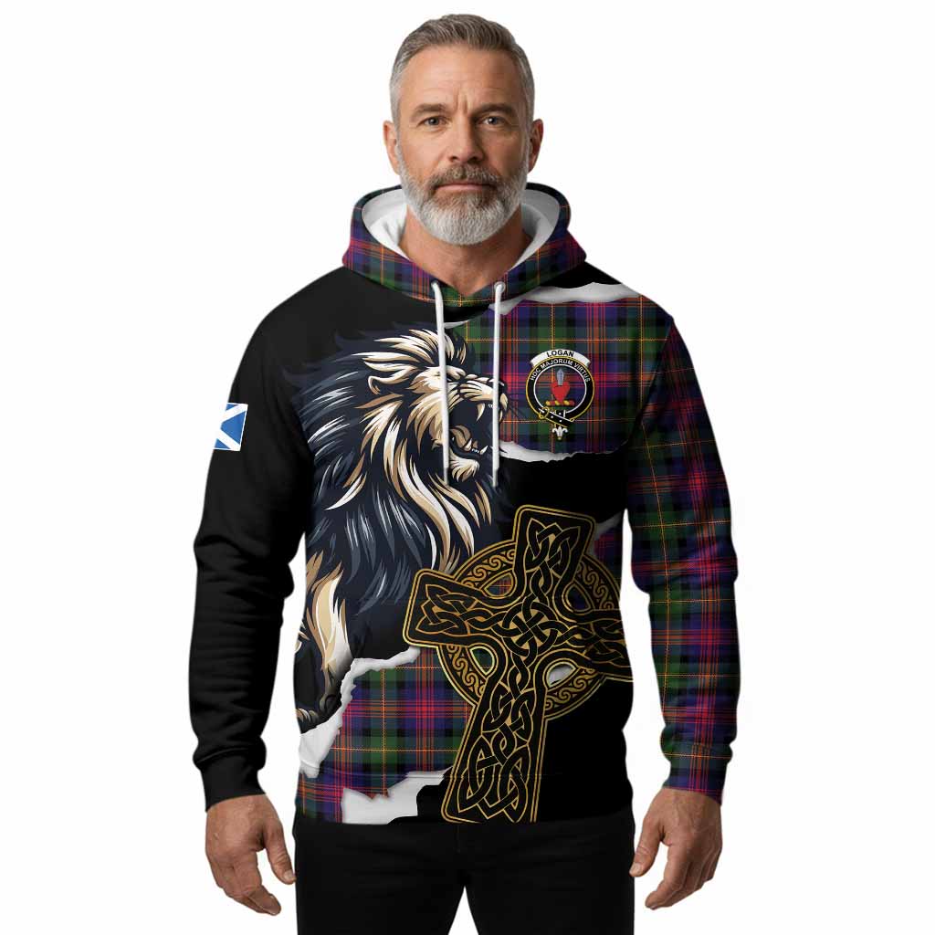 Logan Tartan Scottish Hoodie Lion Celtic Heritage