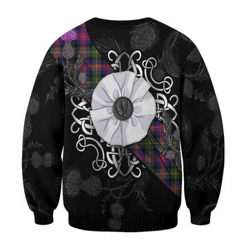 Logan Tartan Sweatshirt Jacobite White Rose - Tartan Vibes Clothing
