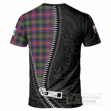 Logan Tartan T-Shirt New Zealand Pattern Unique Zipper Stylized