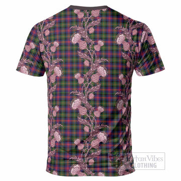 Logan Tartan T-Shirt Seamless Scottish Thistle Flowers