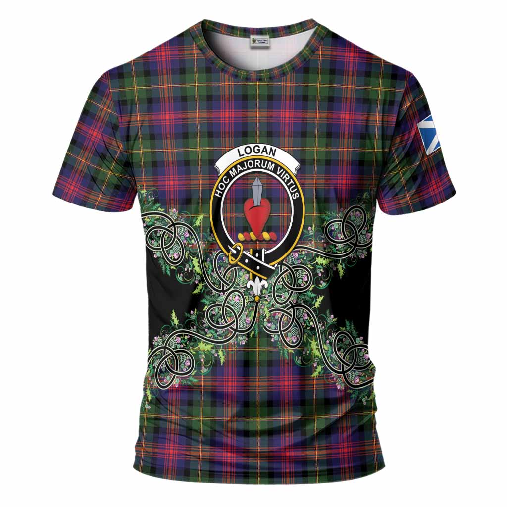 Logan Tartan T-Shirt Thistle Scottish Spirit