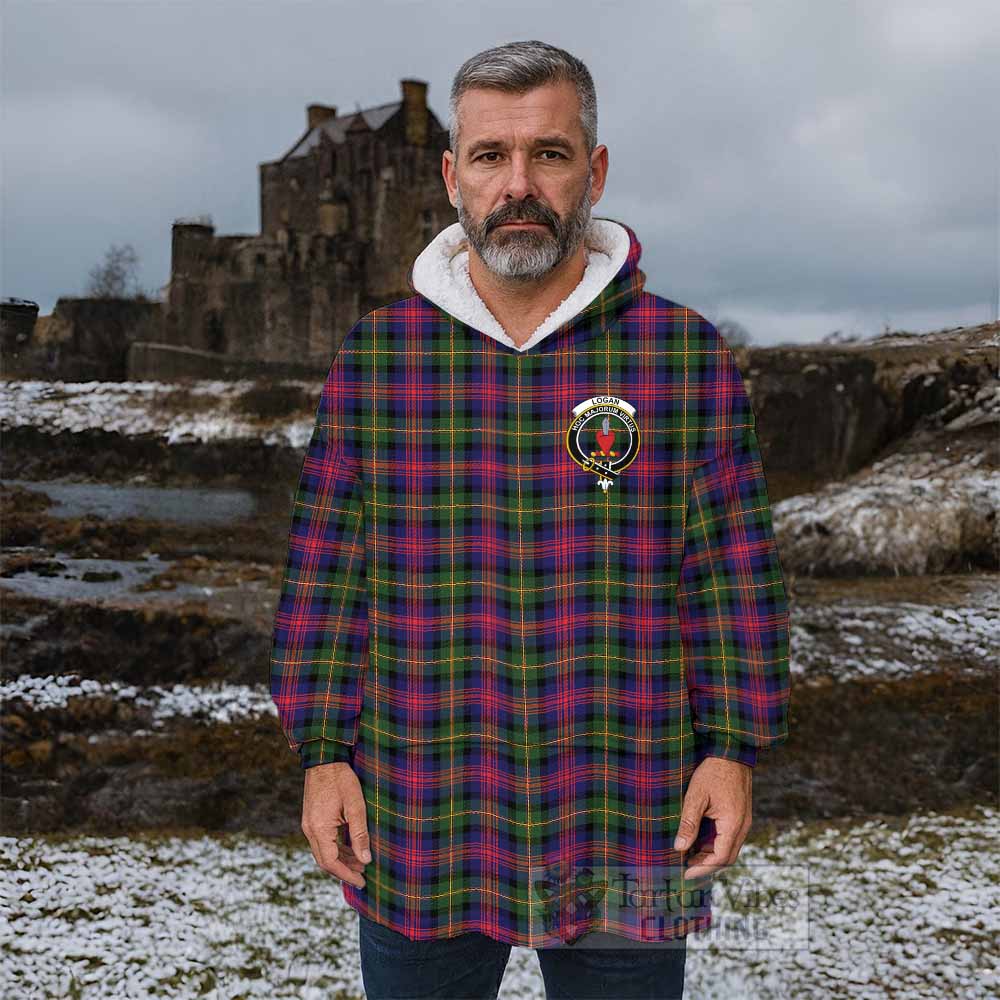 Logan Tartan Wearable Blanket with Family Crest - Tartan Vibes Clothing
