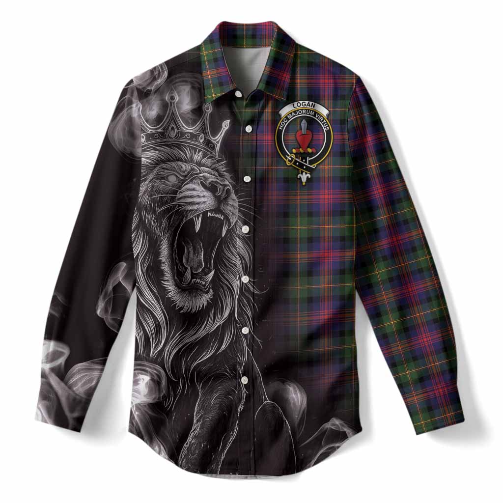 Logan Tartan Women Casual Shirt Roaring Lion Heritage