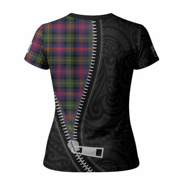 Logan Tartan Women T shirt New Zealand Pattern Unique Zipper Stylized