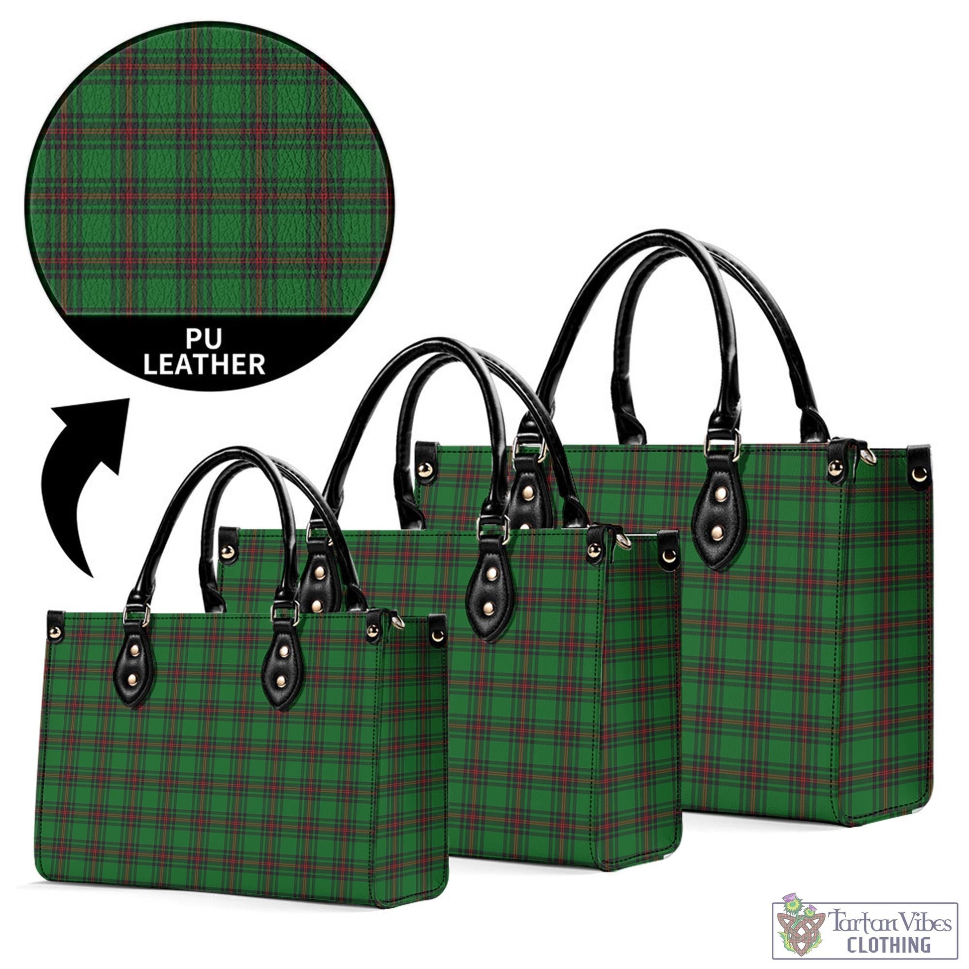 Logie Tartan Luxury Leather Handbags - Tartan Vibes Clothing