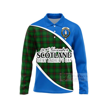 Logie Family Crest Tartan Long Sleeve Polo Shirt Celebrate Saint Andrew's Day in Style Unisex - Tartan Vibes Clothing