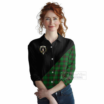 Logie Tartan Women's Casual Shirt with Family Crest and Military Logo Style Female - Tartan Vibes Clothing