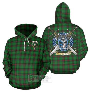 Logie Tartan Hoodie with Family Crest Celtic Skull Style Zip Hoodie - Tartan Vibes Clothing
