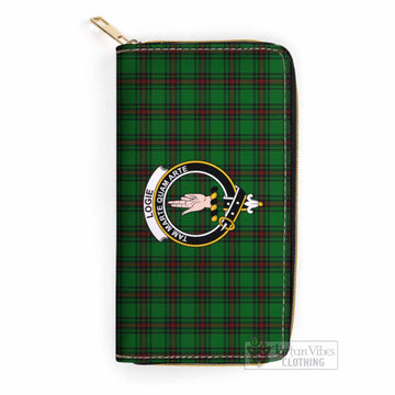 Tartan Vibes Clothing Logie Tartan Women's Leather Wallet with Family Crest