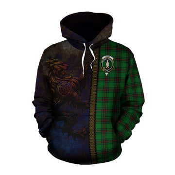 Logie Tartan Family Crest Cotton Hoodie Alba Gu Brath Be Brave Lion Ancient Style