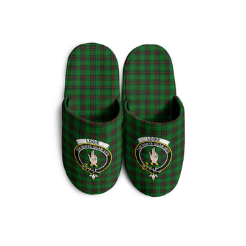 Logie Tartan Home Slippers with Family Crest KIDS - Tartan Vibes Clothing