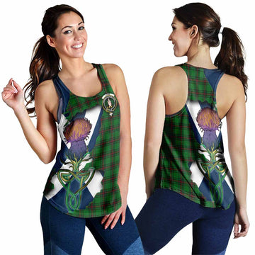 Logie Tartan Family Crest Women's Racerback Tanks Scottish Thistle Celtic Inspired 4XL - Tartan Vibes Clothing