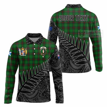 Logie Crest Tartan Long Sleeve Polo Shirt with New Zealand Silver Fern Half Style Unisex - Tartan Vibes Clothing