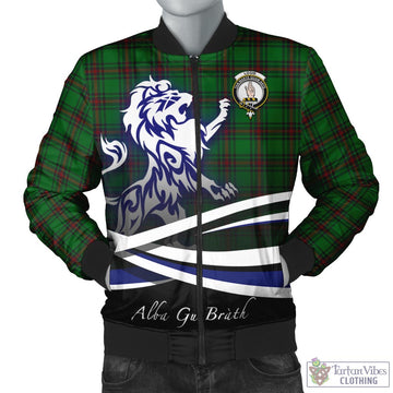 Logie Tartan Bomber Jacket with Alba Gu Brath Regal Lion Emblem Unisex - Tartan Vibes Clothing
