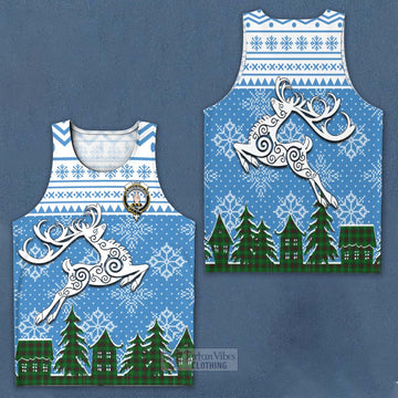 Logie Clan Christmas Men's Tank Top Celtic Reindeer Style Men - Tartan Vibes Clothing