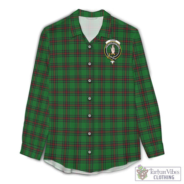 Logie Tartan Women's Casual Shirt with Family Crest Female - Tartan Vibes Clothing