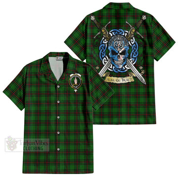 Logie Tartan Hawaiian Shirt with Family Crest Celtic Skull Style Kid - Tartan Vibes Clothing