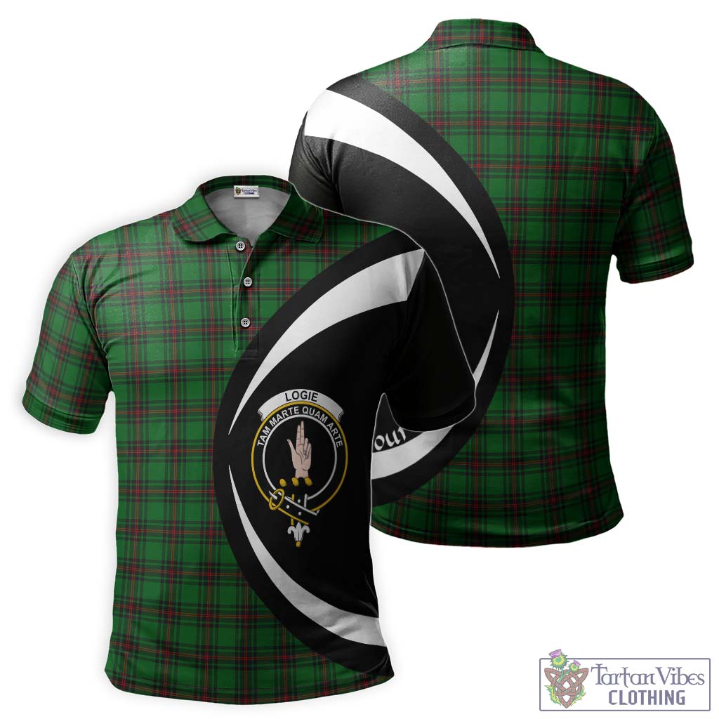 Logie Tartan Men's Polo Shirt with Family Crest Circle Style Kid - Tartan Vibes Clothing