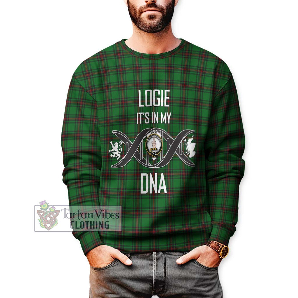 Logie Tartan Sweatshirt with Family Crest DNA In Me Style Unisex - Tartan Vibes Clothing