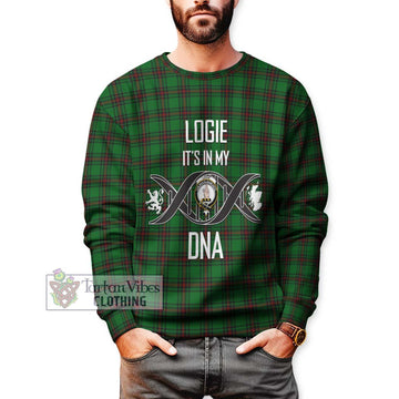 Logie Tartan Sweatshirt with Family Crest DNA In Me Style Unisex - Tartan Vibes Clothing