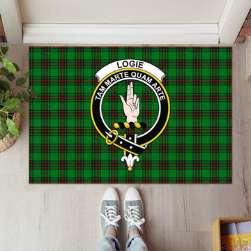 Logie Tartan Rubber Doormat with Family Crest L 60*90cm - Tartan Vibes Clothing