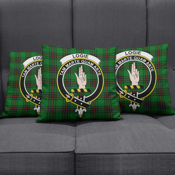 Logie Tartan Pillow Cover with Family Crest Rectangle Pillow Cover 51*91cm - Tartan Vibes Clothing