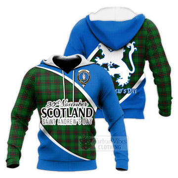 Logie Family Crest Tartan Knitted Hoodie Celebrate Saint Andrew's Day in Style Unisex Knitted Pullover Hoodie - Tartan Vibes Clothing