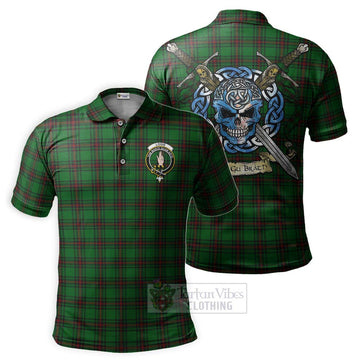 Logie Tartan Polo Shirt with Family Crest Celtic Skull Style Kid - Tartan Vibes Clothing