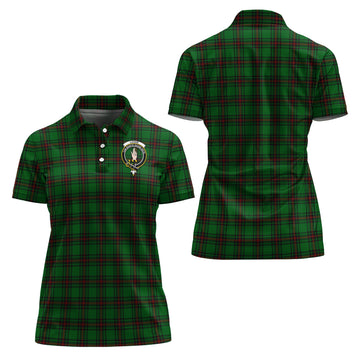 Logie Tartan Polo Shirt with Family Crest For Women