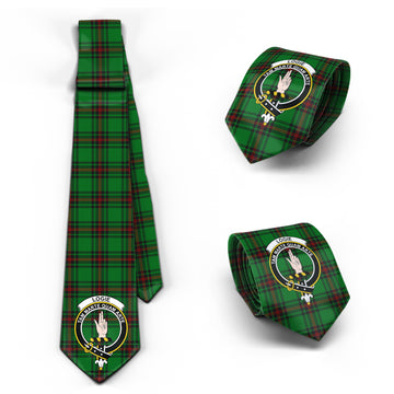 Logie Tartan Classic Necktie with Family Crest