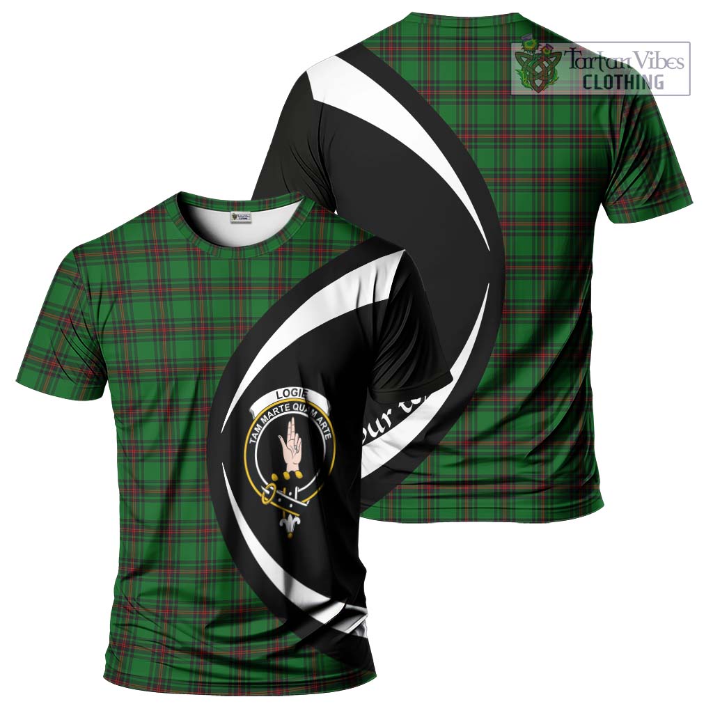 Logie Tartan T-Shirt with Family Crest Circle Style Kid's Shirt - Tartan Vibes Clothing