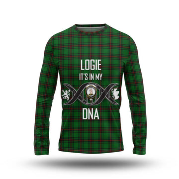 Logie Tartan Long Sleeve T-Shirt with Family Crest DNA In Me Style Unisex - Tartan Vibes Clothing