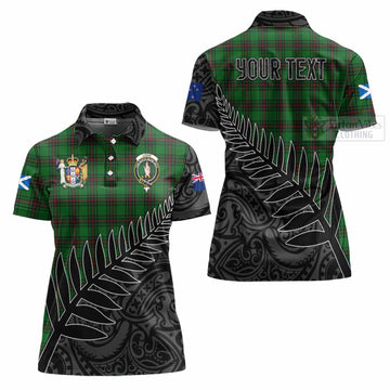 Logie Crest Tartan Women's Polo Shirt with New Zealand Silver Fern Half Style Women - Tartan Vibes Clothing